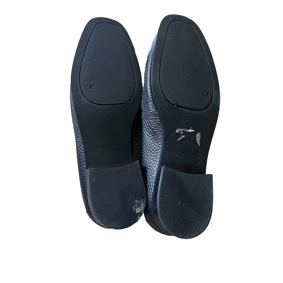 Vionic Sellah Black Pebbled Leather Loafers Women’s Sz8 Orthotic Support Comfort - Picture 8 of 8